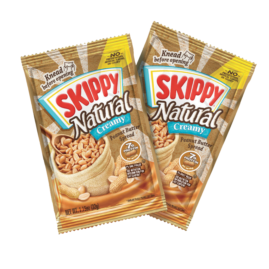 SKIPPY® Natural Creamy Peanut Butter Individual Squeeze Packs
